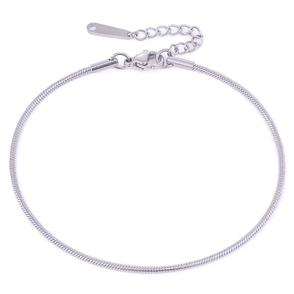 🔵𝟲𝟱%𝗢𝗙𝗙 𝗯𝘂𝗻𝗱𝗹𝗲𝘀 𝟯+🔵 NEW Snake Chain Stainless Steel Anklet - Picture 9 of 12